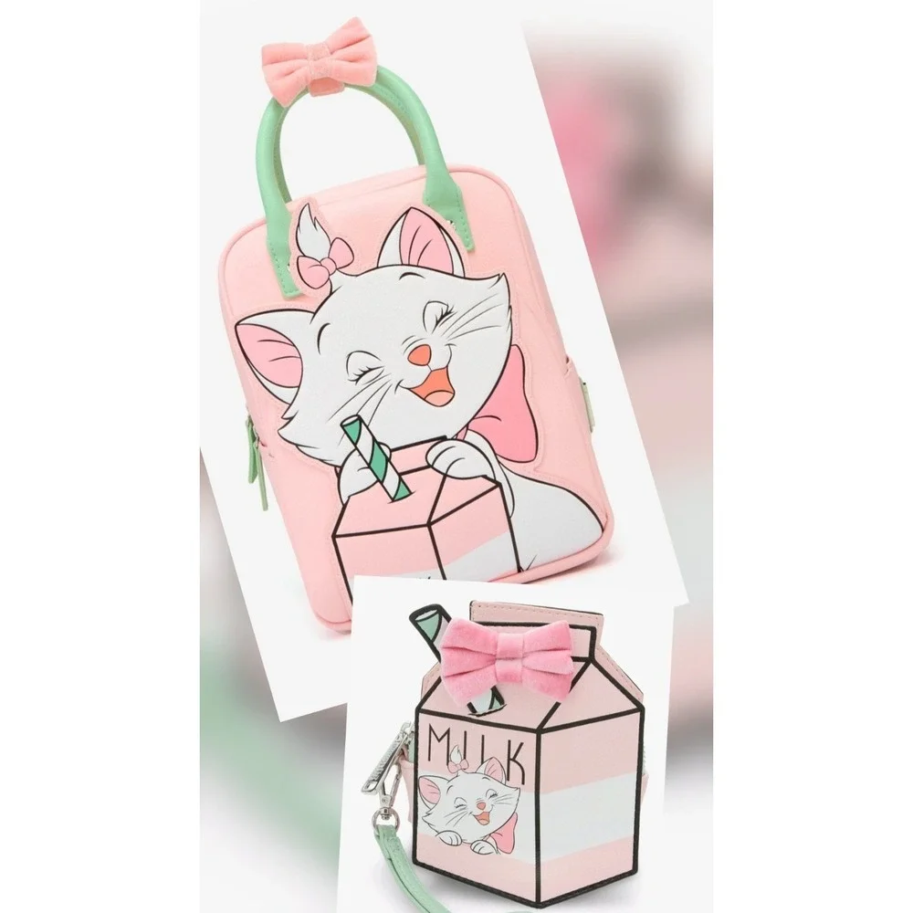 Loungefly Disney The Aristocats Marie Milk Carton Backpack & Coin Purse Wristlet